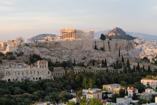Wedding venues in Athens view of Acropolis