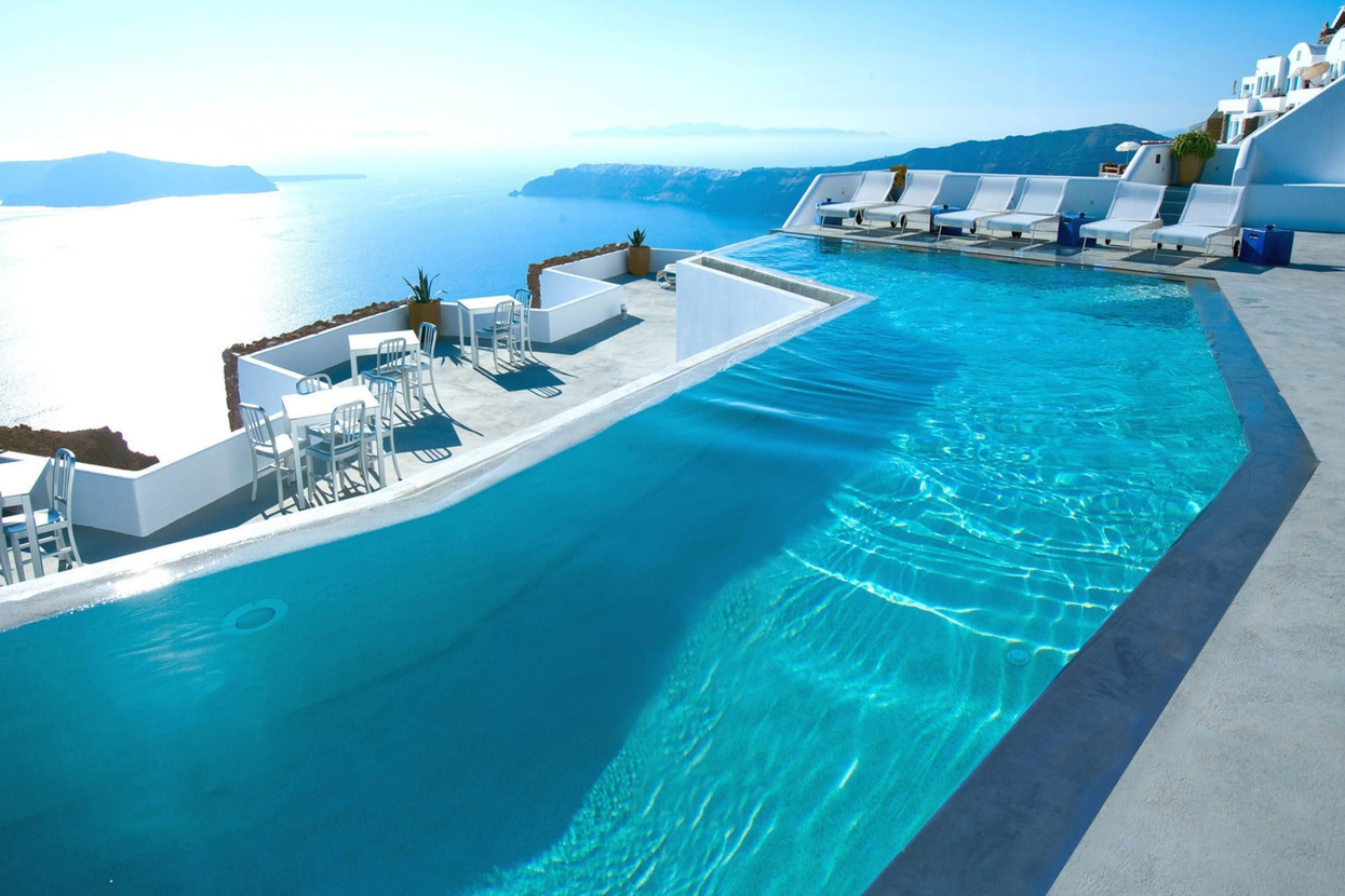 honeymoon in Santorini view