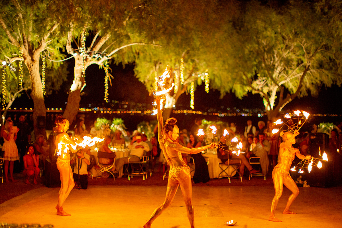 wedding planning party dancers at night