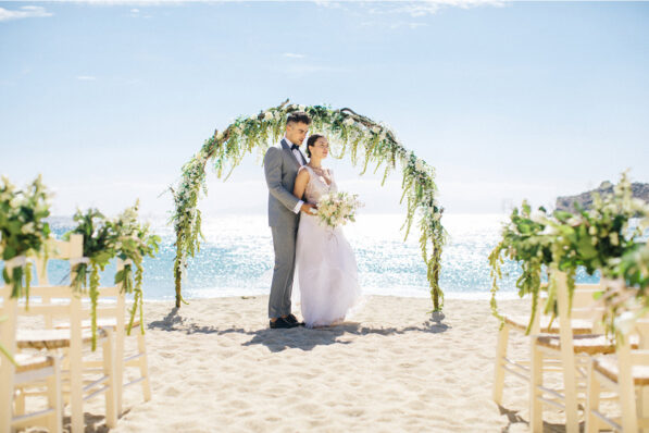 Private beach wedding in Mykonos