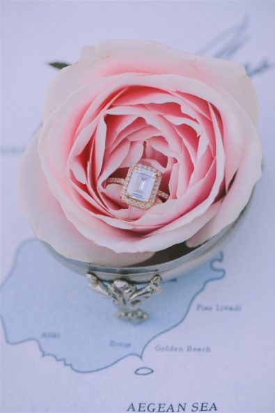 ring on red rose