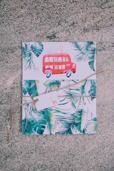 Custom-made drawing book for boy baptism christening gift bag.