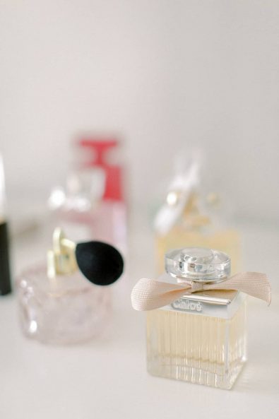 Collection of bridal perfumes and Chloe roses perfume for the minimal and chic wedding day.