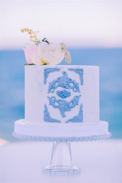 Closeup of wedding cake
