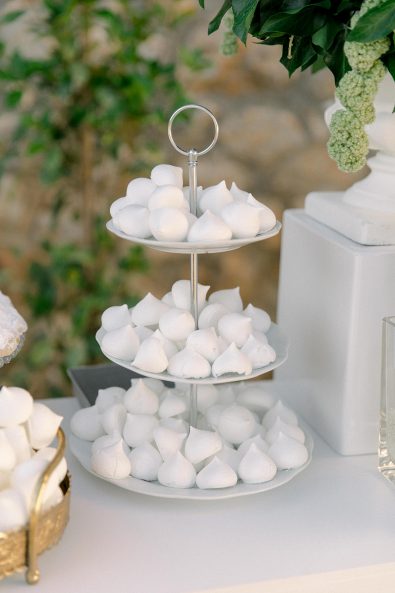 Wedding sweets on steel platters