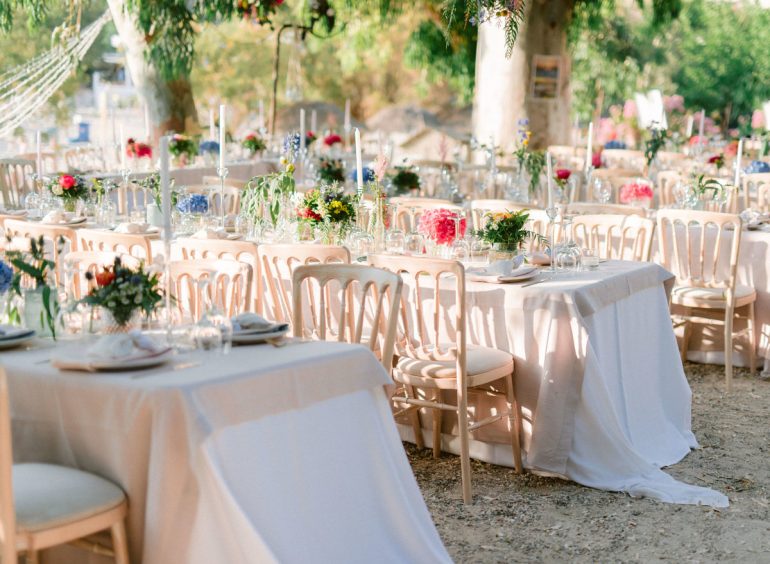 Seating reception setup by wedding coordinato