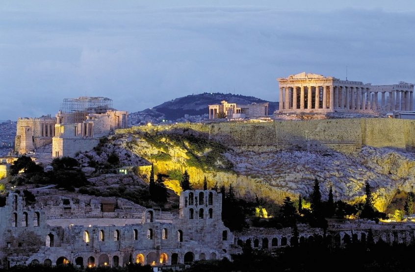 Acropolis Athens Greece during afternoon