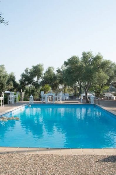 Poolside wedding venue in Greece for a Greek-Arabic wedding in Greece.