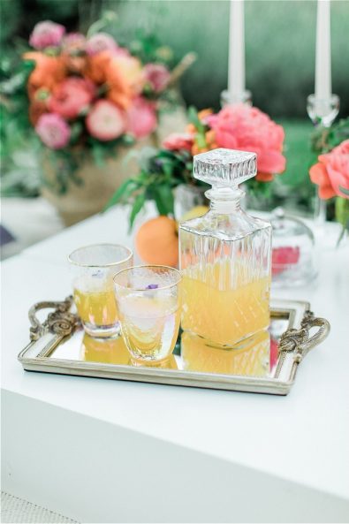 Juice on mirror glassware