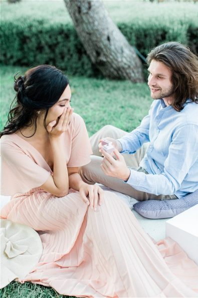 Groom proposing to Bride