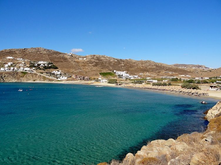 Kalo Livadi Mykonos private beach wedding sea view