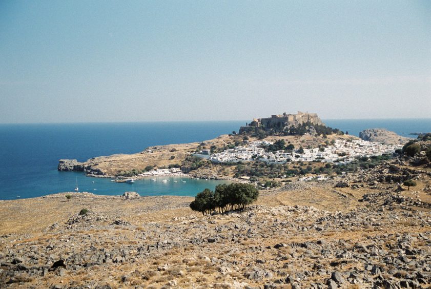 Rhodes hilltop view