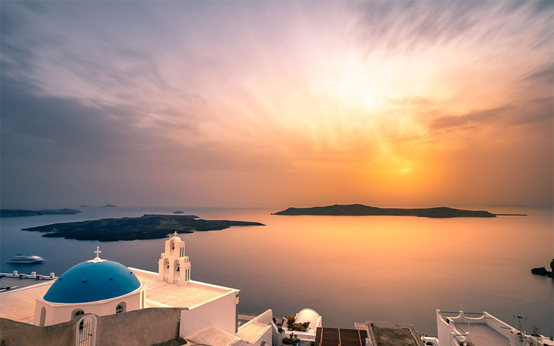 wedding reception in Santorini