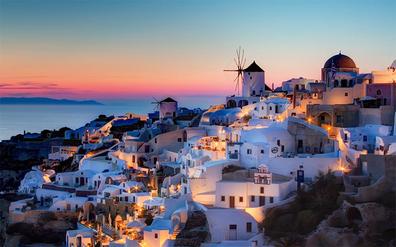 Santorini sunset view