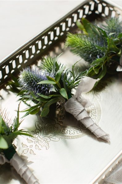 Boutonnieres for a destination wedding in Athens Riviera