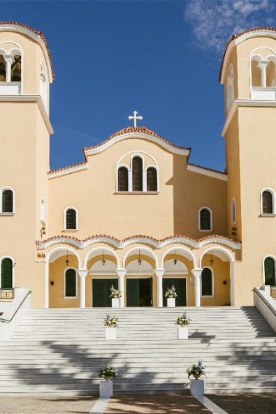 Greek church view from outside