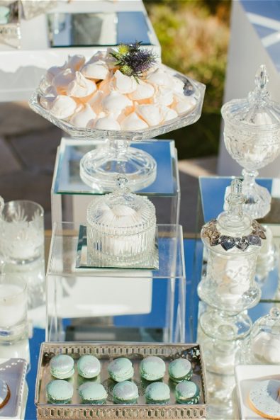 Candy bar setup for a destination wedding in Athens Riviera