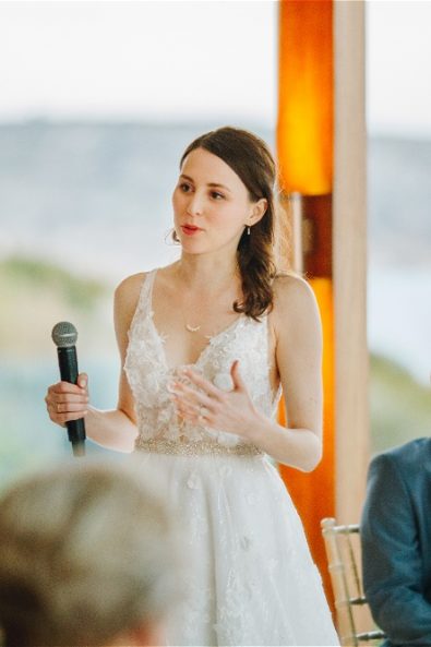 speech at a destination wedding in Athens Riviera