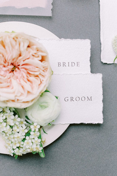 Detail of the wedding stationery