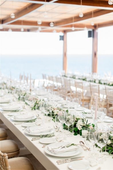 Art de la table setup for a destination wedding in Athens Greece