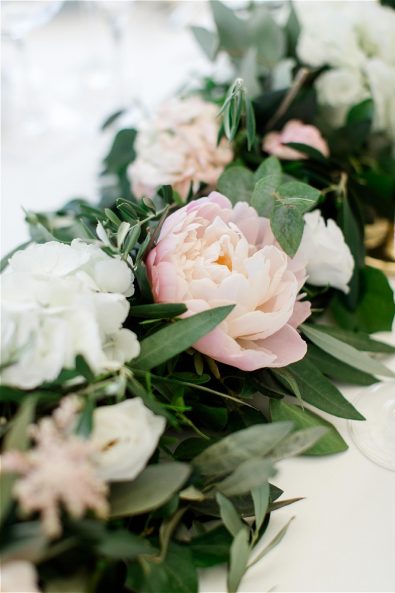 Closeup of flowers for a destination wedding in Athens Greece
