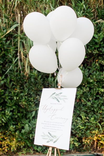 White Balloons and printables for a destination wedding in Athens Greece