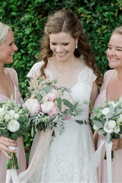 Bride and bridesmaids