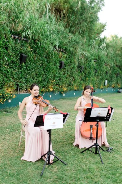 Wedding band at garden