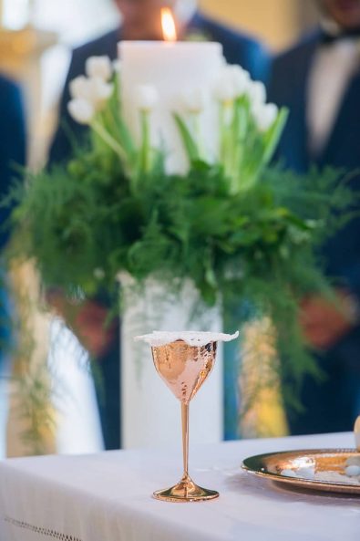 Copper wine goblet for an Orthodox wedding ceremony.