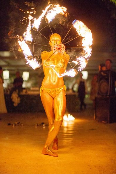 Fire dancing live wedding entertainment show.