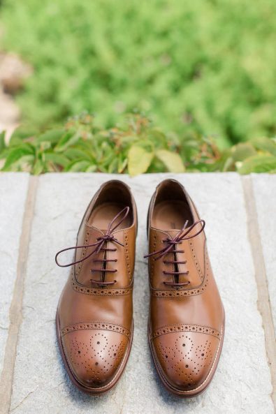 Elopement - Classic brown leather shoes for the groom.