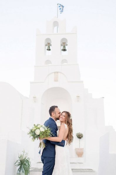 Minimal and romantic island chic destination wedding in the island Sifnos, Greece.