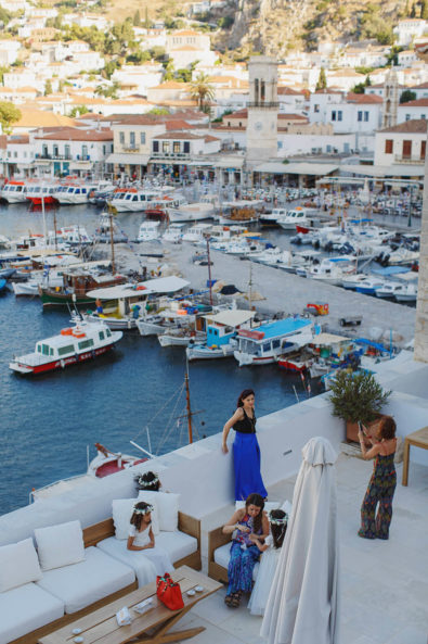 View of the port of Hydra