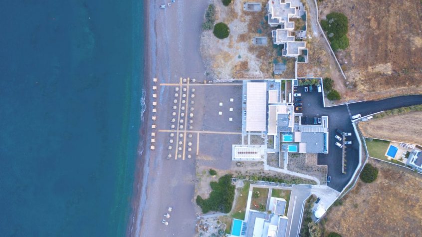 Wedding villas in Greece Mea Terra view from above