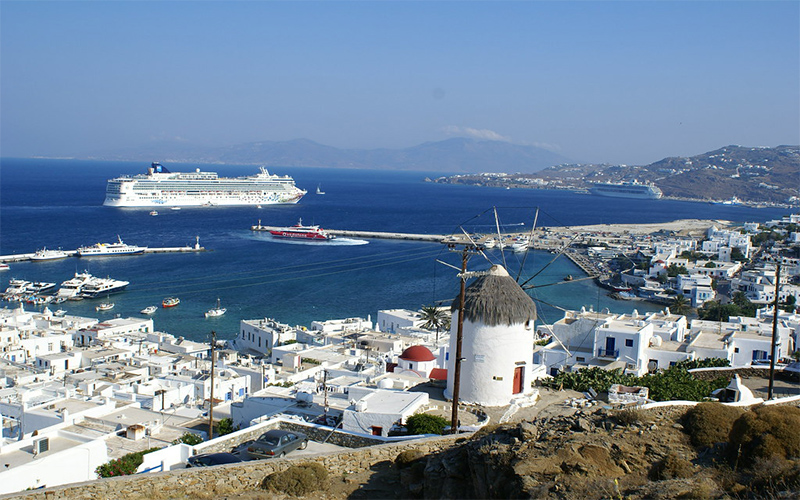 View of the Mykonos Town