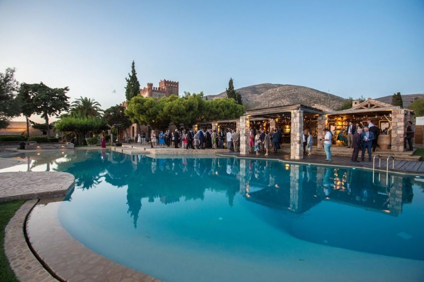 wedding venues in Athens pyrgos melisourgou pool reception