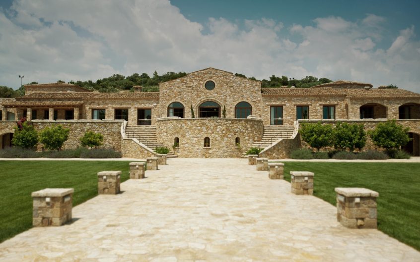 Pyrgos petreza stone walkway