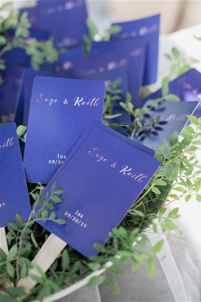 Blue wedding stationery