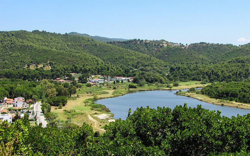 Skiathos island field view