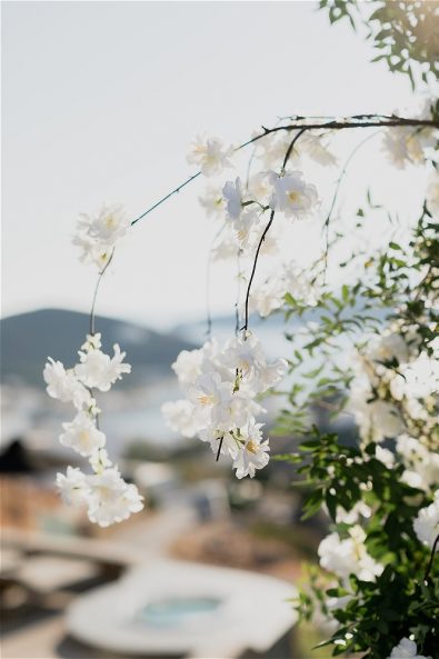 Closeup of wedding flowers