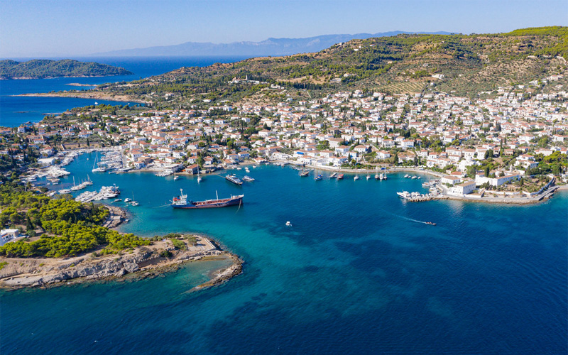 Aerial photo of Spetses