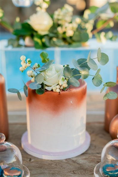 candle with flowers