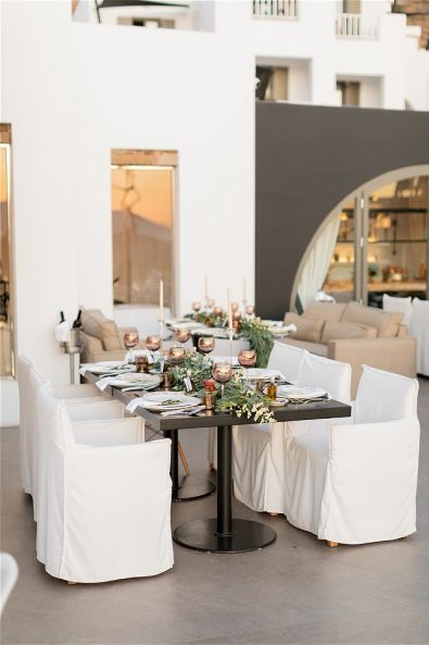 decorations on table and white couches